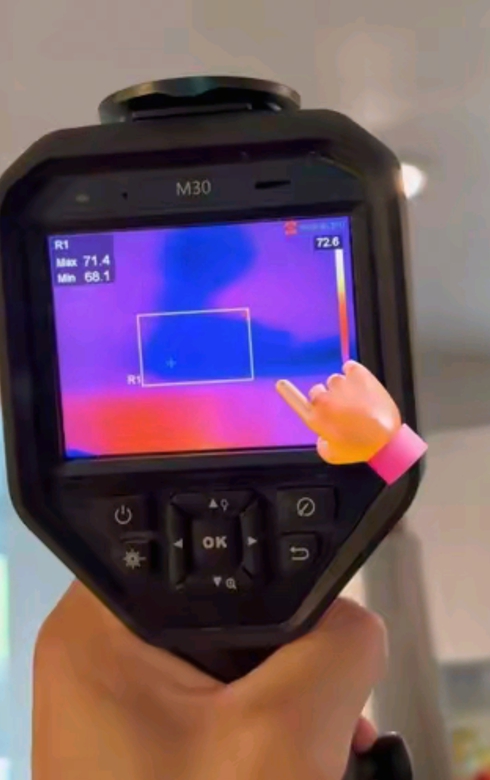 天花漏水檢測示意